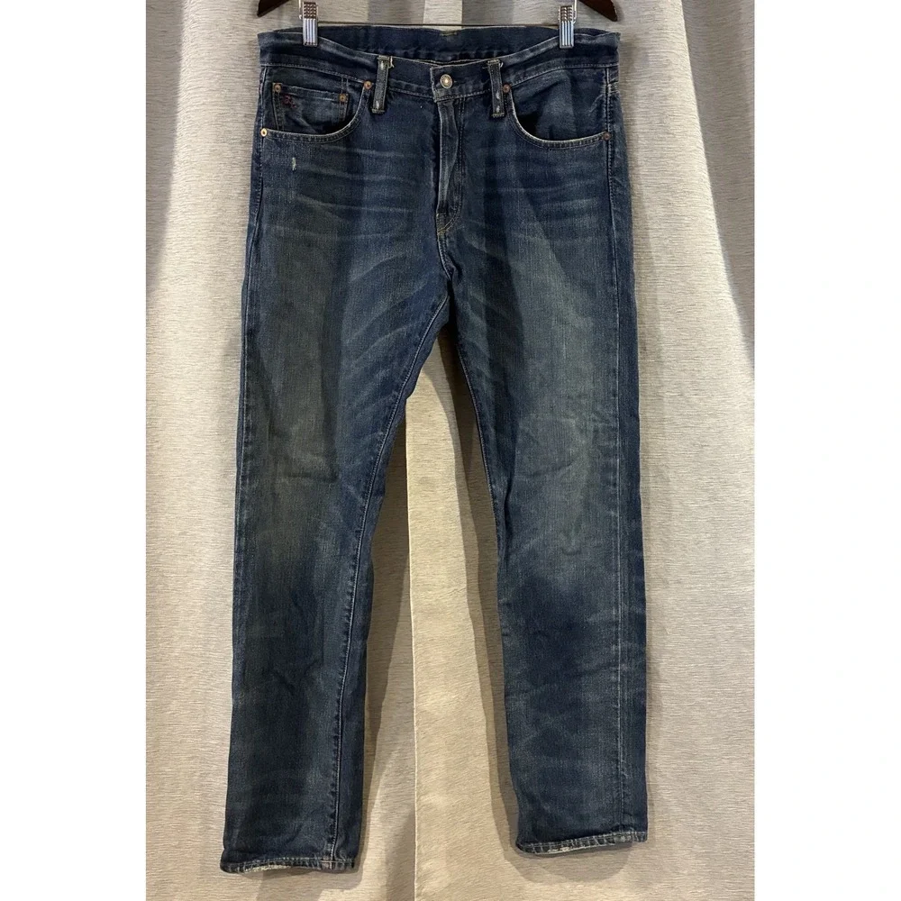 Polo Ralph Lauren 381 Slim Fit Jeans Mens 33X32 Medium Wash Blue Denim